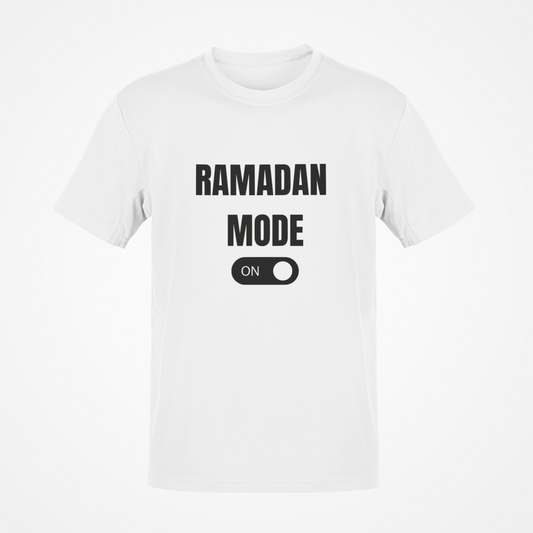 Ramadan Mode On (Black Text) T-Shirt