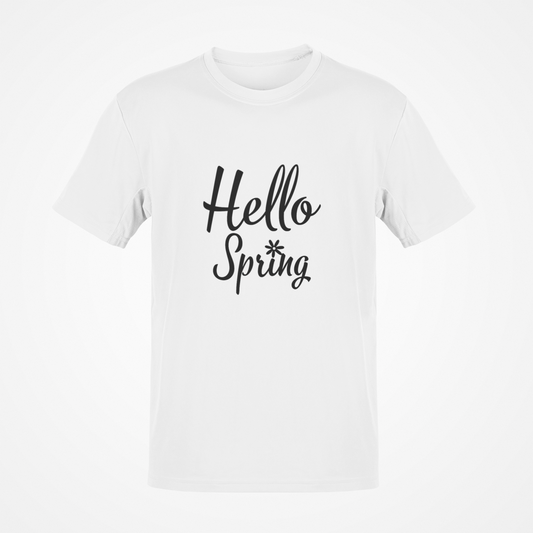 Camiseta Hello Spring (texto negro)