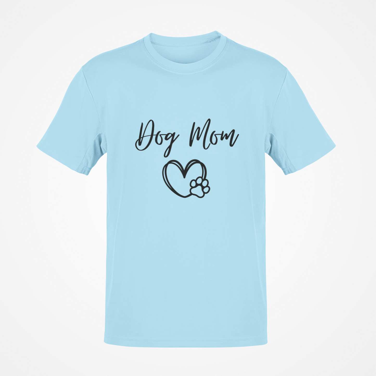 Dog Mom (Heart & Paw Black Text) T-Shirt