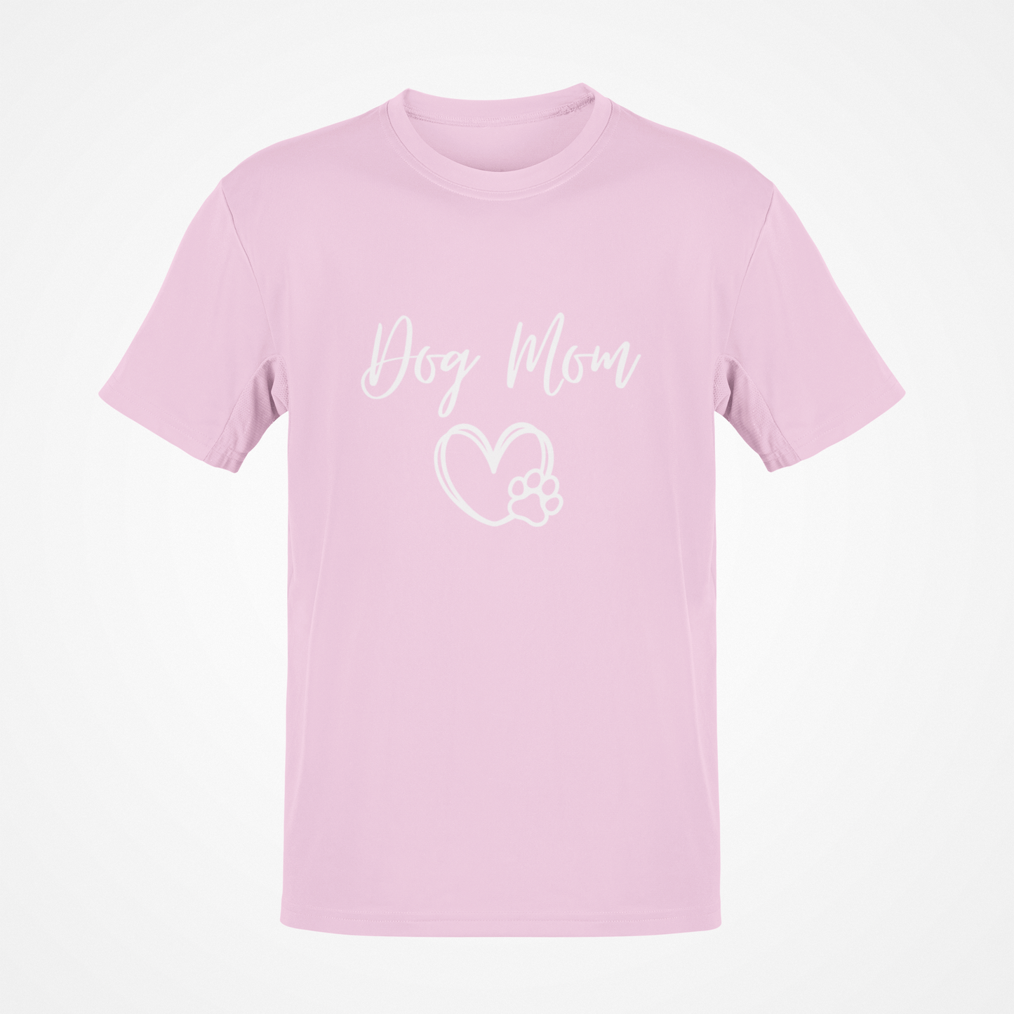 Dog Mom (Heart & Paw White Text) T-Shirt