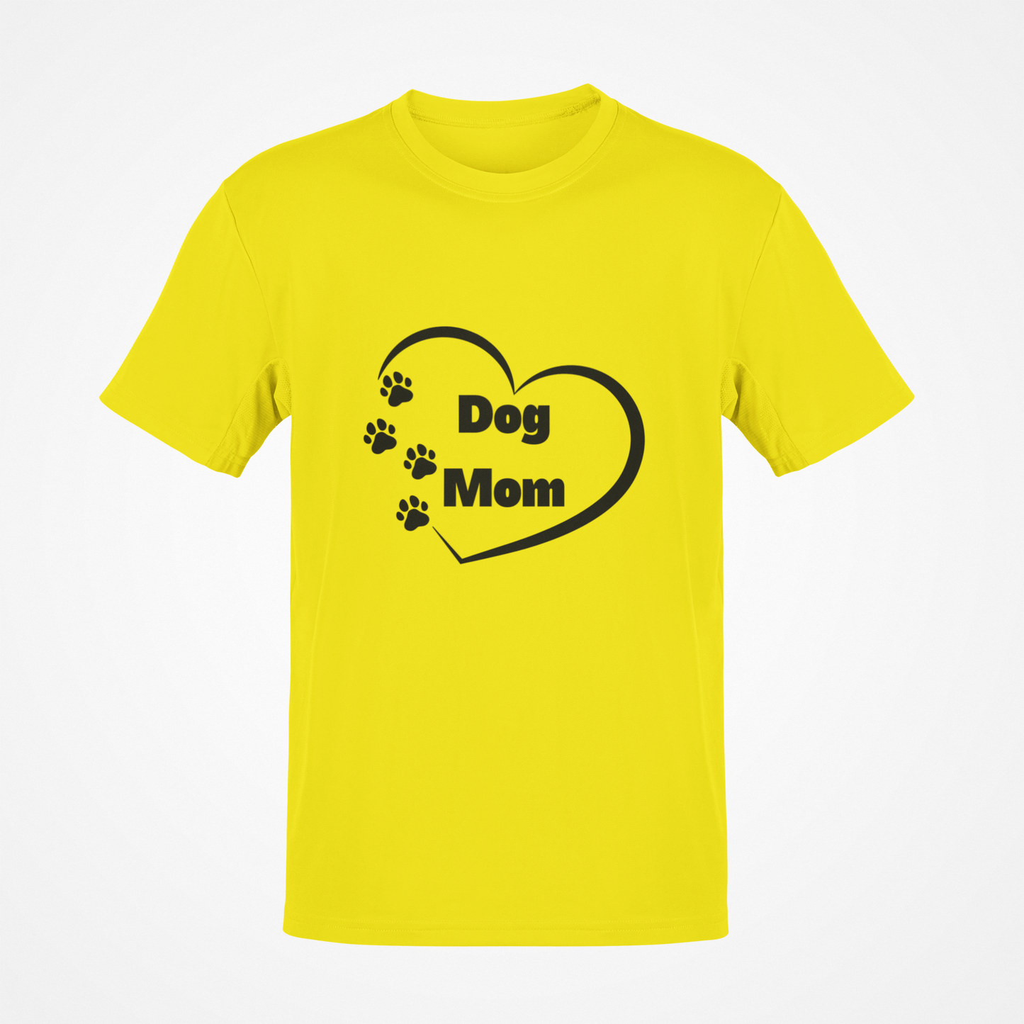 Dog Mom (Heart & Paws Black Text) T-Shirt