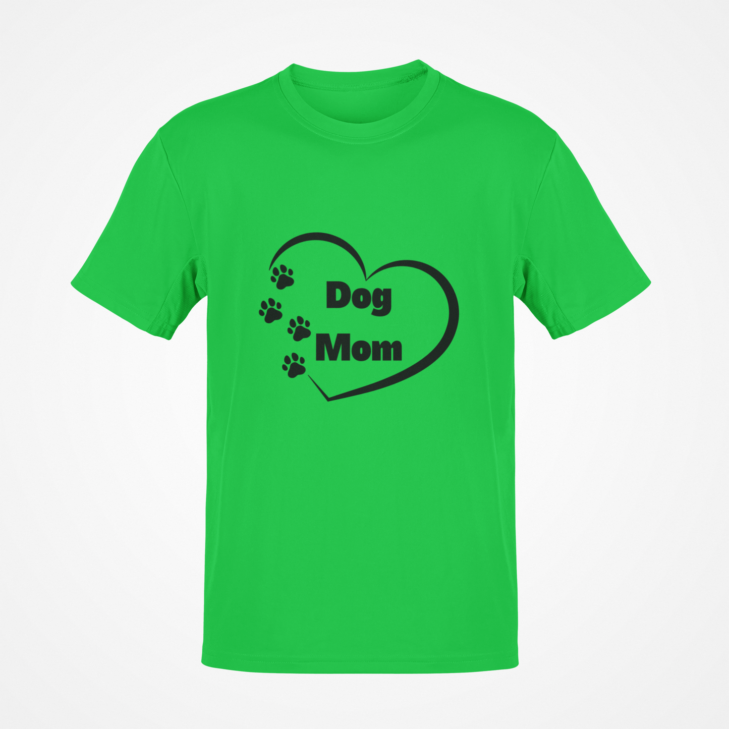 Dog Mom (Heart & Paws Black Text) T-Shirt