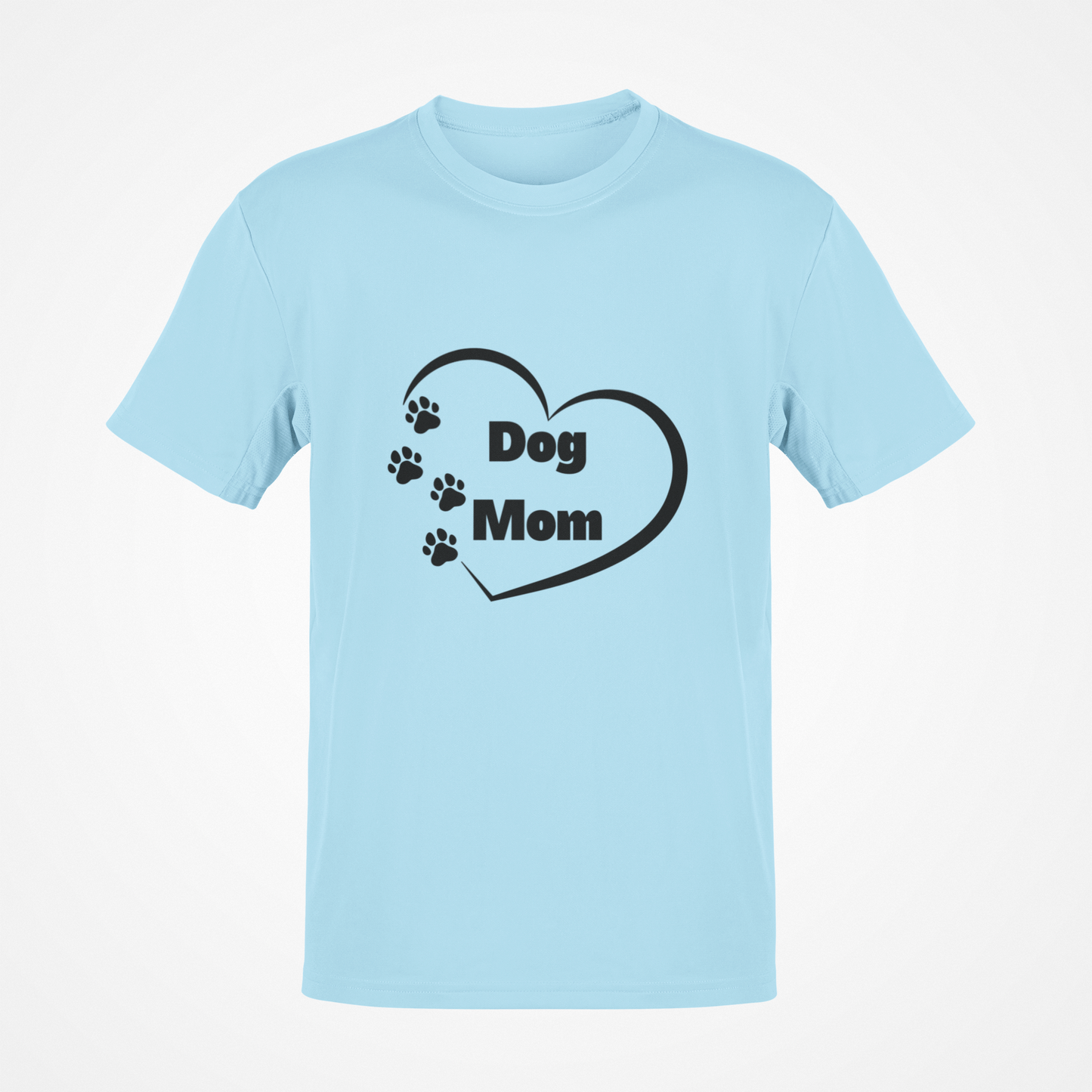 Dog Mom (Heart & Paws Black Text) T-Shirt