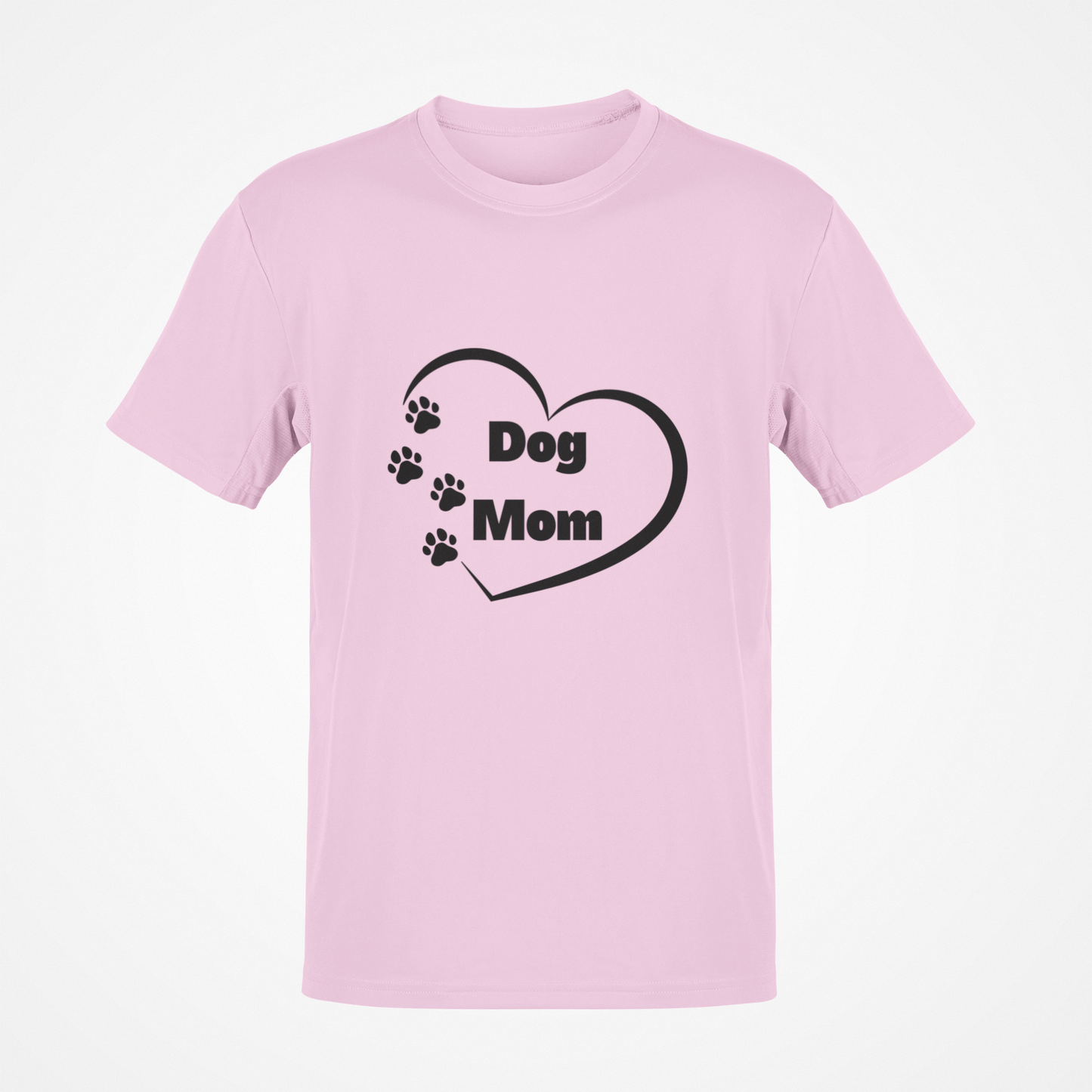 Dog Mom (Heart & Paws Black Text) T-Shirt