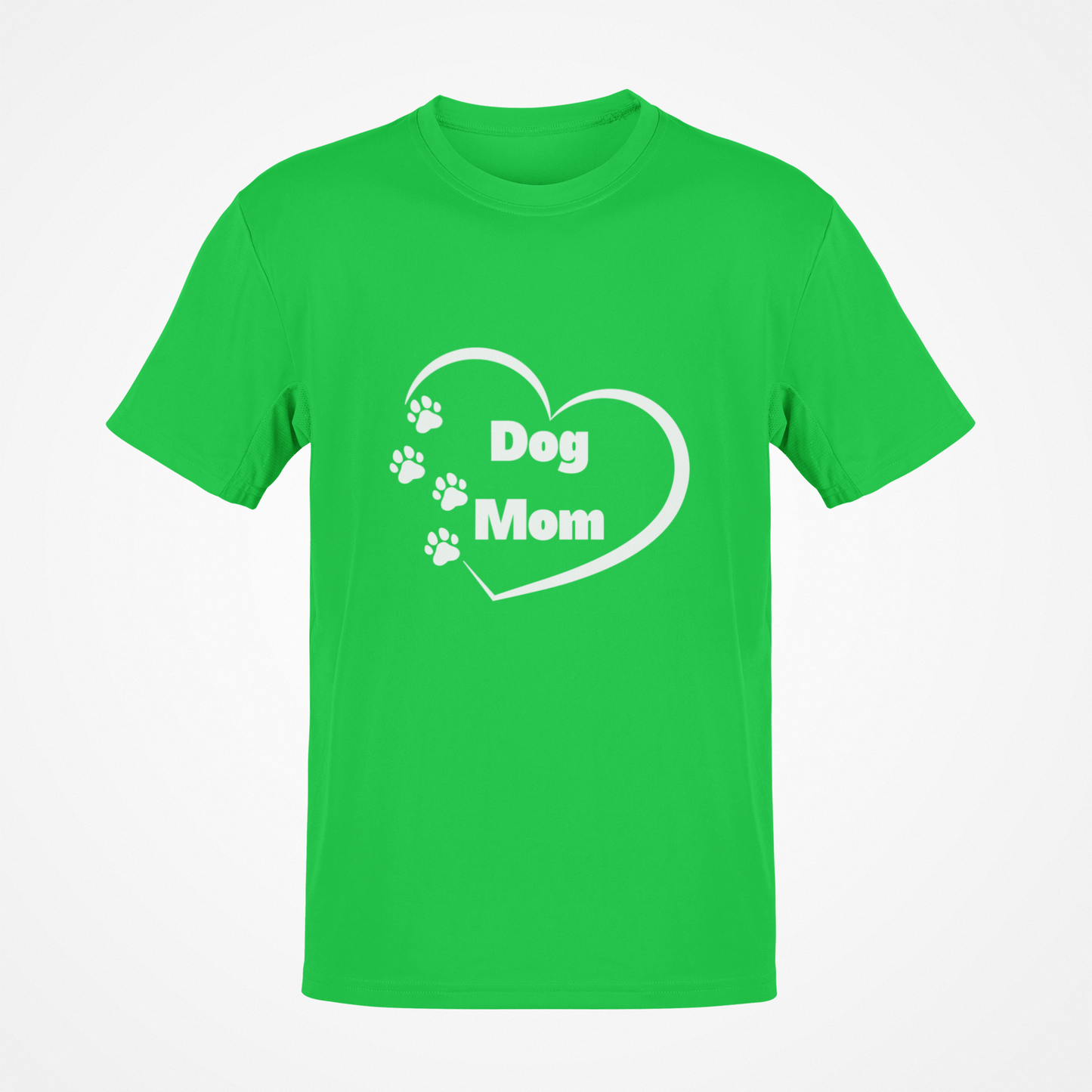 Dog Mom (Heart & Paws White Text) T-Shirt