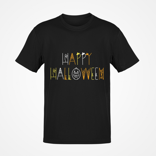 Camiseta Feliz Halloween (texto de maíz dulce)