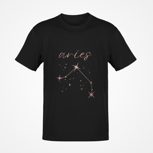 Aries Zodiac Sign (Rose Gold) T-Shirt