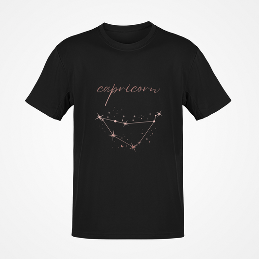 Capricorn Zodiac Sign (Rose Gold) T-Shirt