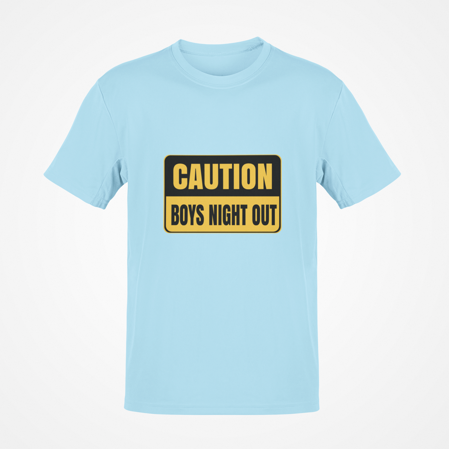 Precaución Boys Night Out playera