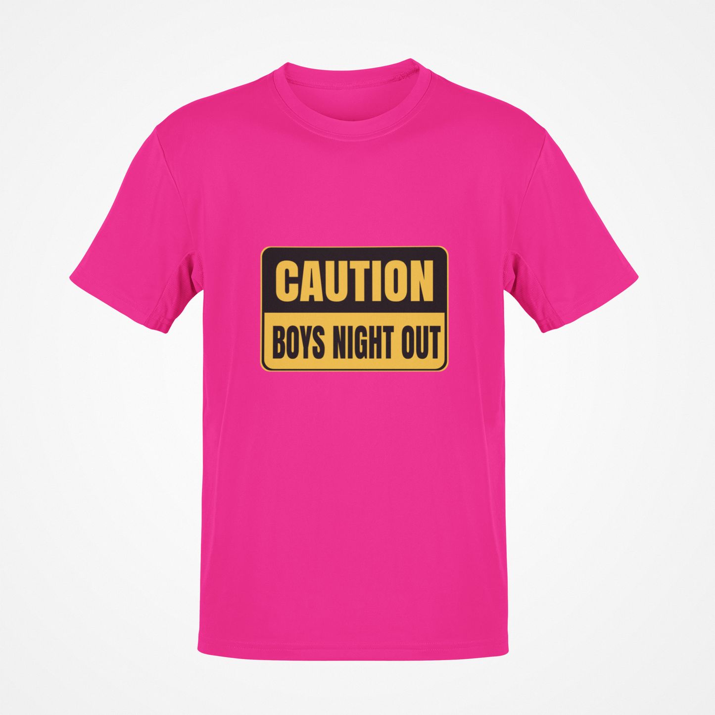 Precaución Boys Night Out playera