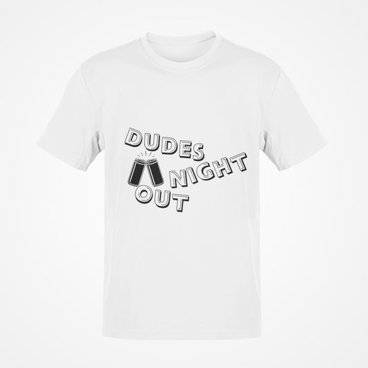 Camiseta Dudes Night Out Beer (texto negro)