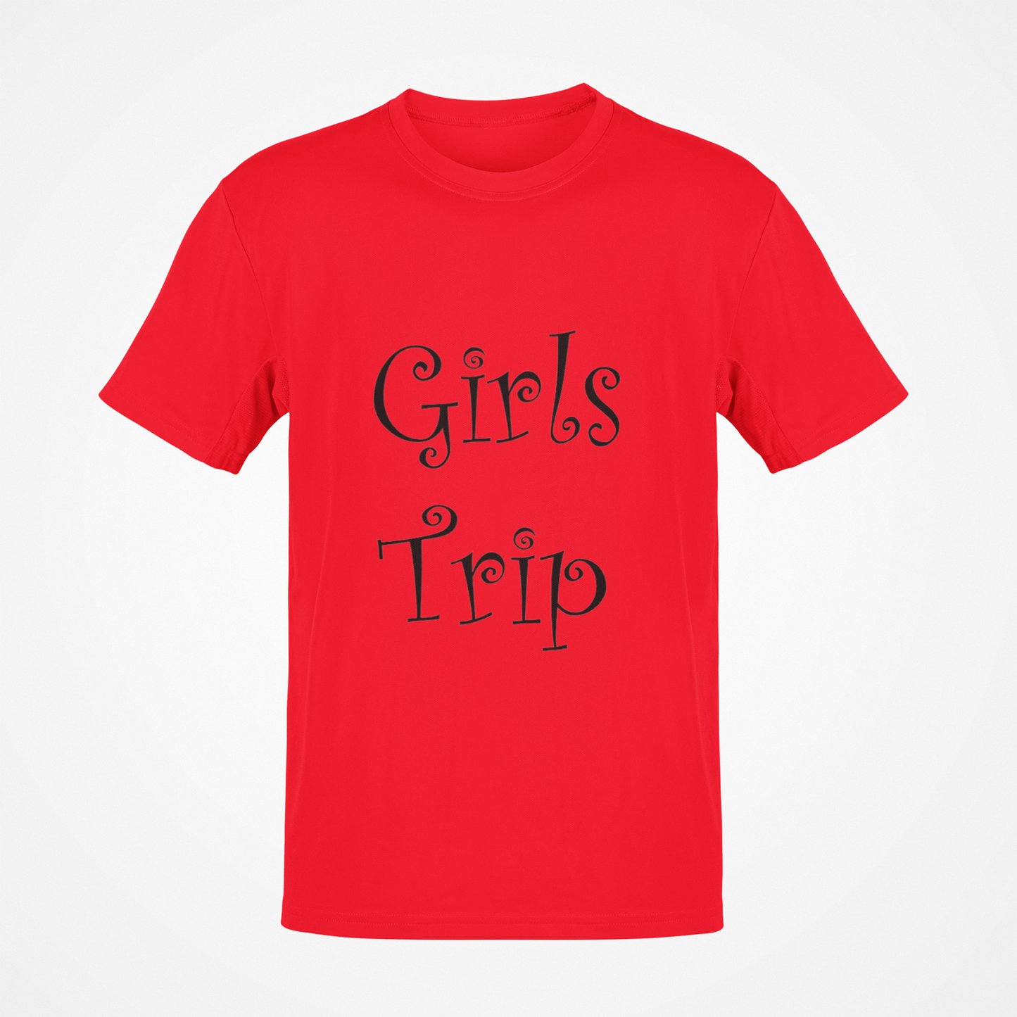 Camiseta de viaje para niñas (texto negro)