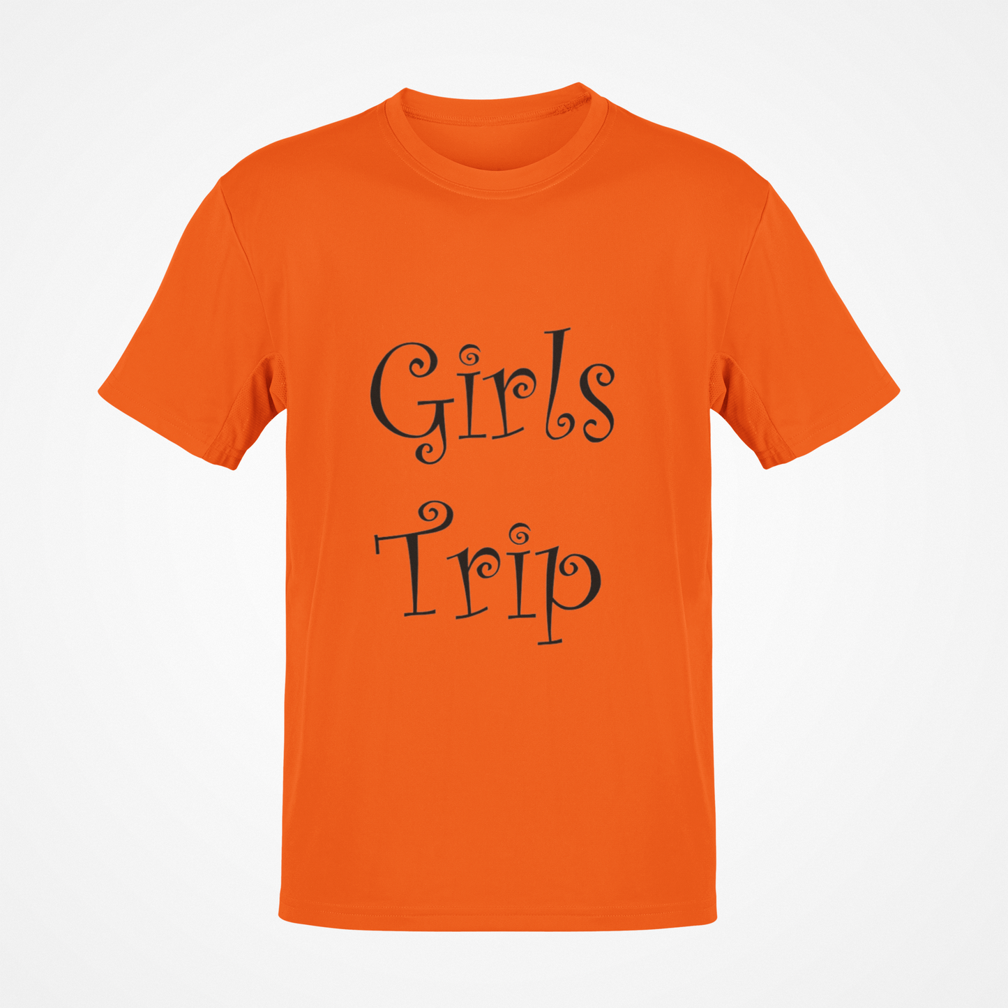 Camiseta de viaje para niñas (texto negro)