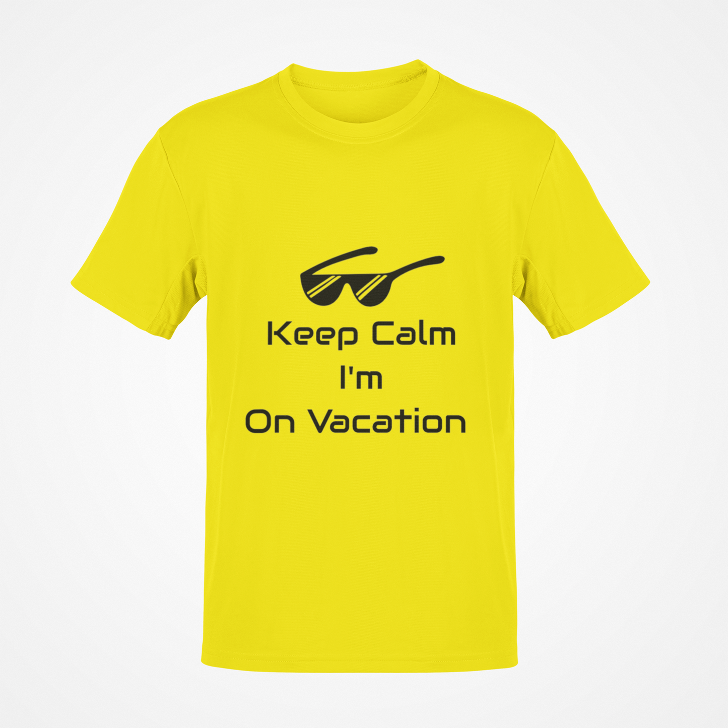 Camiseta Keep Calm I'm On Vacation (texto negro)