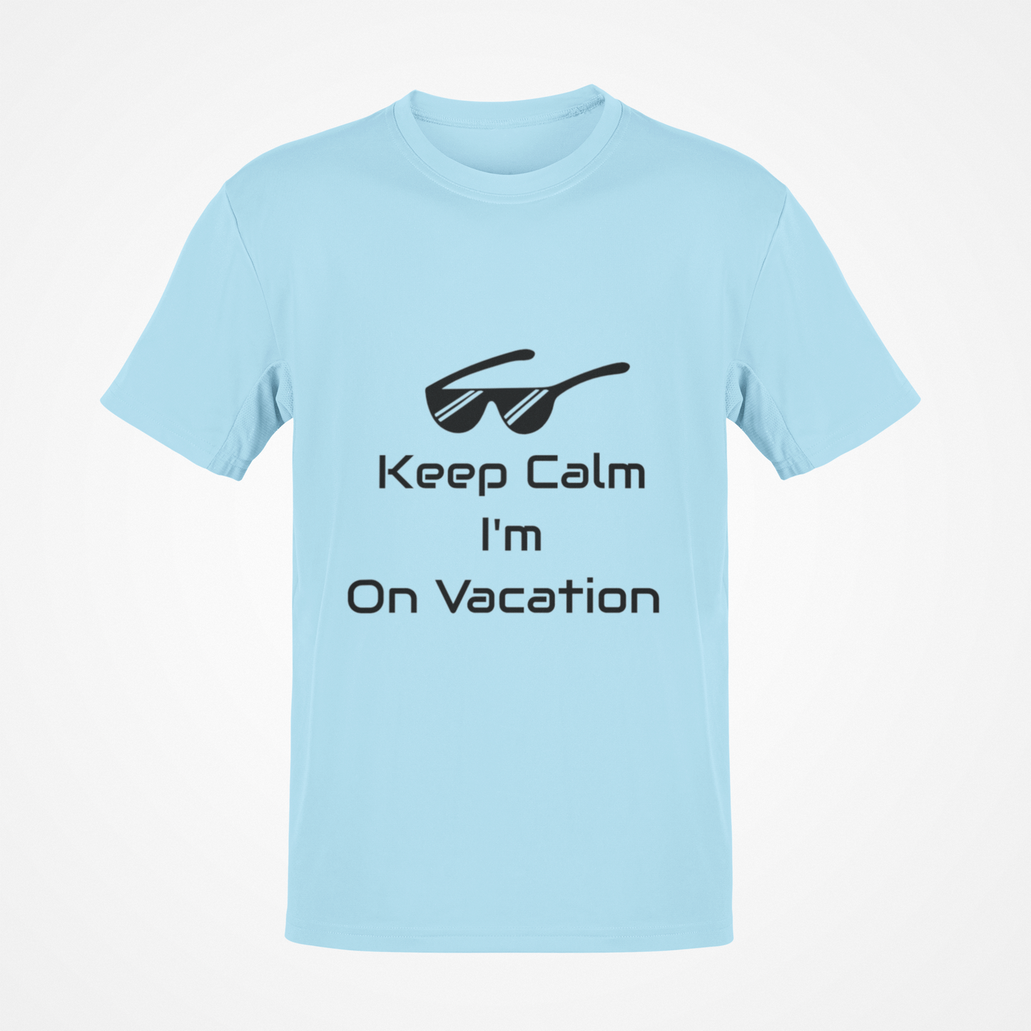 Camiseta Keep Calm I'm On Vacation (texto negro)