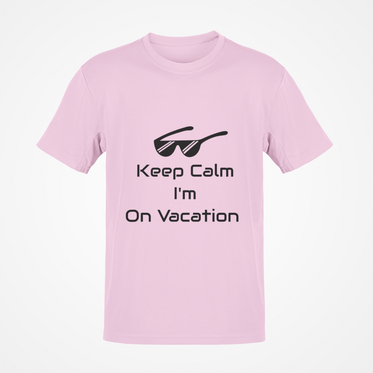 Camiseta Keep Calm I'm On Vacation (texto negro)