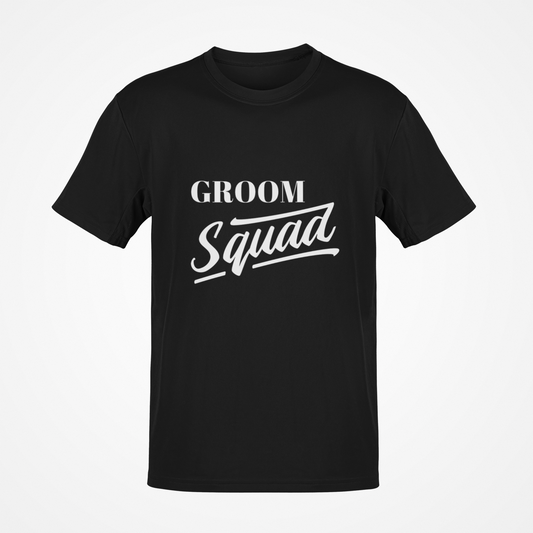 Camiseta Groom Squad (texto blanco)