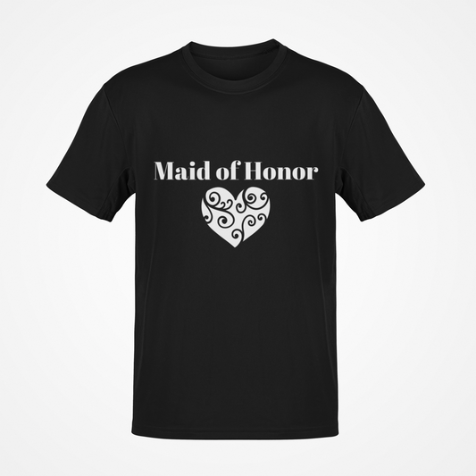 Maid Of Honor (White Text) T-Shirt