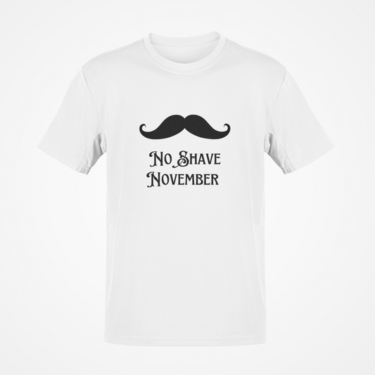 No Shave November Mustache (Black) T-Shirt