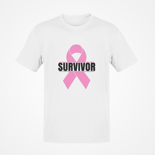 Breast Cancer Survivor (Black Text) T-Shirt